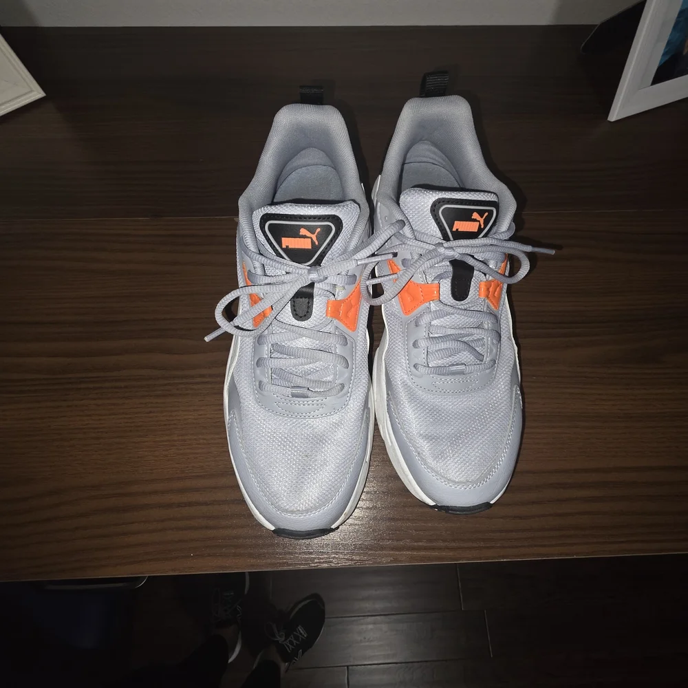 Puma Men's Gray and Orange Sneakers - Picture 6 of 6